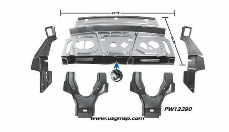 Rear Deck Panel: 67-69 F Coupe (KIT) Choose Year